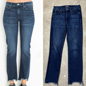 Mother The Rascal Ankle Chew Blue Jeans Size 24 Zipper Fly Tongue And Chic